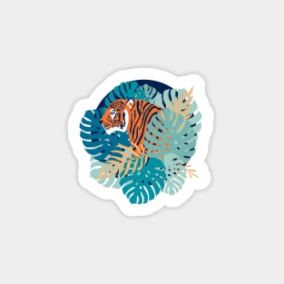 Jungle Tiger - Blue Suede Sticker